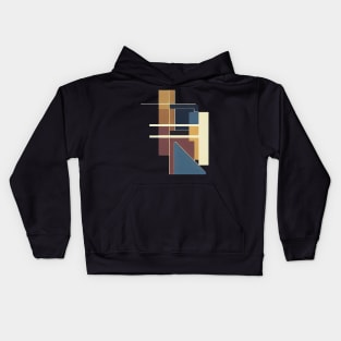 Modern abstract | Triangle rectangle strip | Yellow, blue, and red Kids Hoodie